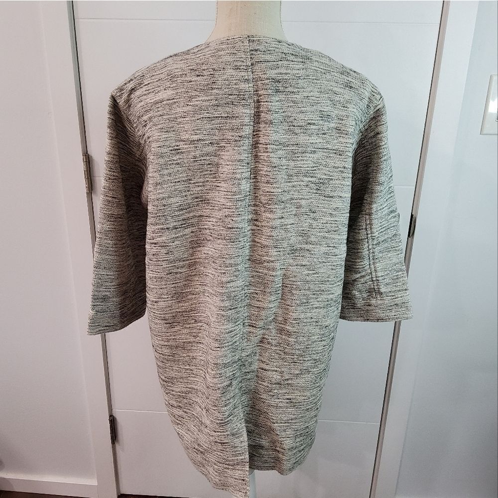 Eileen Fisher White Black Tweed Cardigan Size M - Picture 5 of 9